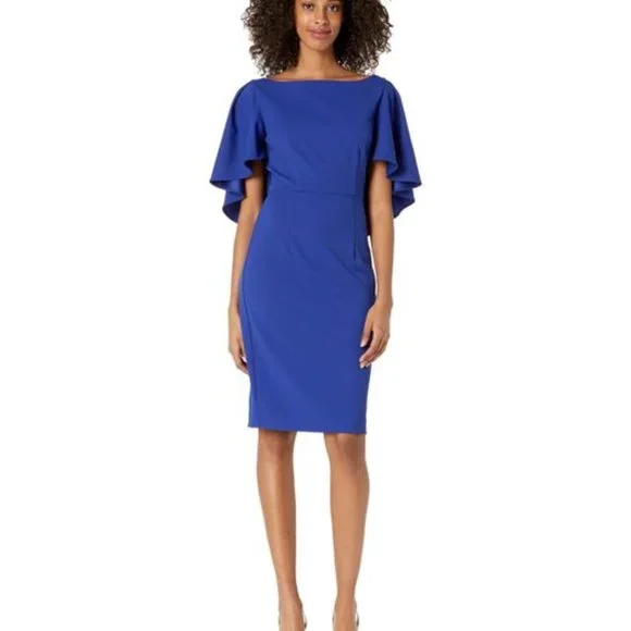 Trina Turk Women's Luxurious Drape-Sleeve Dress - Sapphire - Size 6